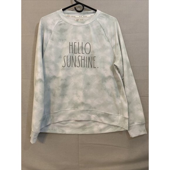 Rae Dunn Tops - RAE Dunn Womens Long Sleeve Sweater sweat Shirt Pullover Pale Blue S Polyester